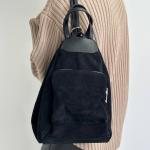 Рюкзак жіночий шкіряний чорний FM1385A