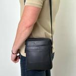 Мужская кожаная черная сумка FM1391A