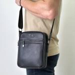 Чоловіча шкіряна чорна сумка FM1392A