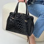 Сумка женская кожаная черная FM1238F