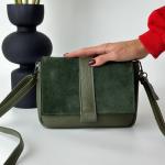 Сумка женская кожаная оливка FM1328D