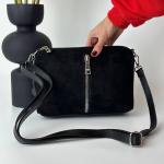 Сумка женская кожаная черная FM1340D