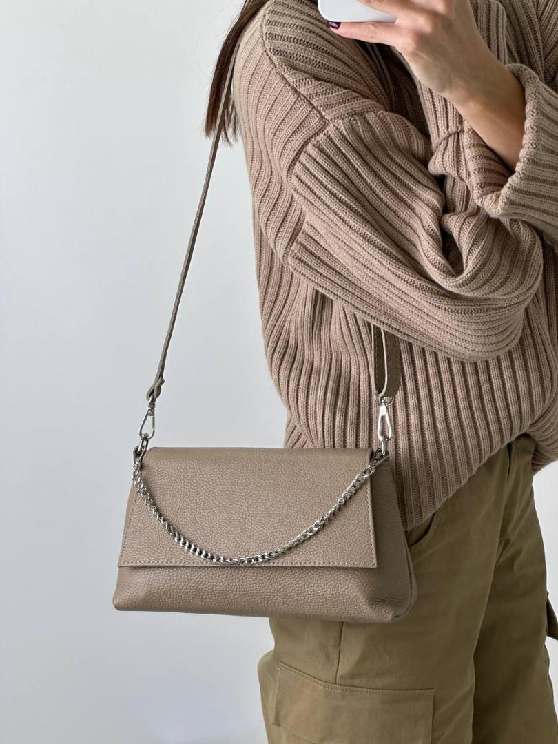 Сумка женская кожаная бежевая FM1400B