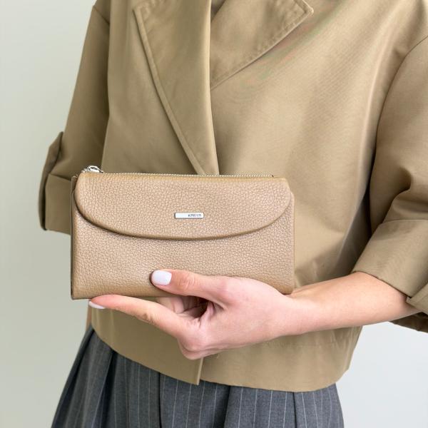 Кошелек женский кожаный тауп FM1318