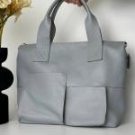 Сумка женская кожаная голубая FM1107E