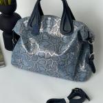 Сумка женская кожаная голубая FM1240N