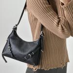 Сумка жіноча шкіряна чорна FM1414A