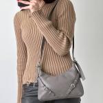 Сумка жіноча шкіряна сіра FM1414B