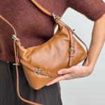 Сумка жіноча шкіряна карамельна FM1414D