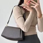 Сумка женская кожаная шоколадная FM1398C