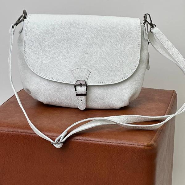 Сумка женская кожаная белая FM1412D