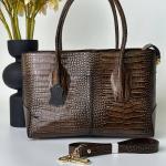 Сумка женская кожаная шоколадная FM1430A