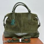 Сумка женская кожаная оливковая FM1433A