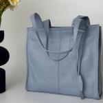 Сумка жіноча шкіряна блакитна FM1080L