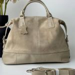 Сумка женская кожаная бежевая FM1433B