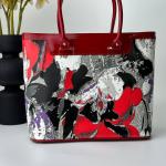 Сумка женская кожаная красная FM1157M