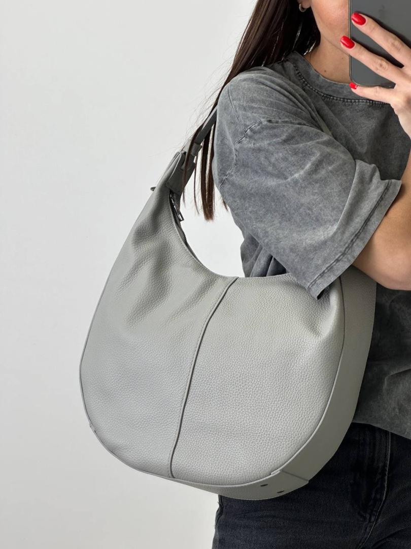 Сумка жіноча шкіряна сіра FM1462B