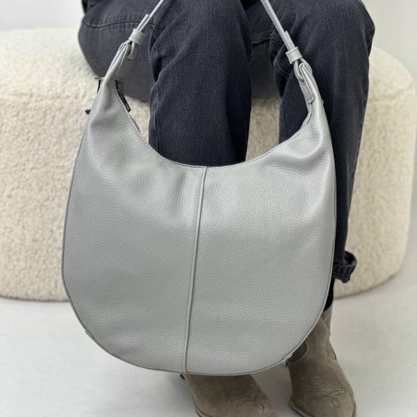 Сумка жіноча шкіряна сіра FM1462B