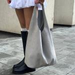 Сумка женская кожаная серая FM1347D