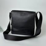 Мужская кожаная черная сумка FM1465A