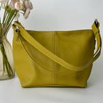 Сумка женская кожаная горчичная FM1000Y