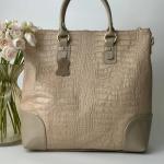 Сумка женская кожаная бежевая FM1469A