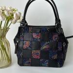 Сумка женская кожаная черная FM1263BC