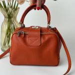 Сумка женская кожаная оранжевая FM0838AA