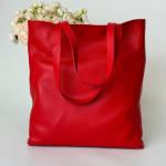 Сумка жіноча шкіряна червона FM1133K