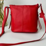 Сумка женская кожаная красная FM1175M