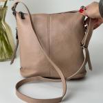 Сумка женская кожаная пудра FM1175N