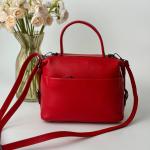 Сумка женская кожаная красная FM1480B
