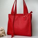 Сумка жіноча шкіряна червона FM1080N