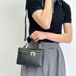 Сумка женская кожаная черная FM1486A