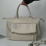 Сумка женская кожаная молочная FM1372D