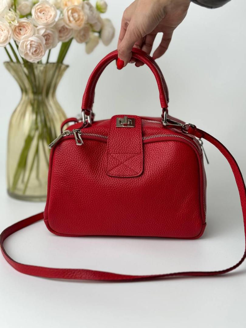 Сумка жіноча шкіряна червона FM0838AK