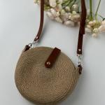 Сумка женская кожаная коричневая FM1503A