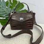 Сумка жіноча шкіряна шоколадна FM1206J