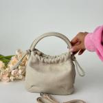 Сумка женская кожаная молочная FM1417F