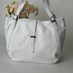 Сумка женская кожаная белая FM1348E