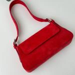 Сумка женская кожаная красная FM1515C