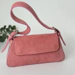 Сумка женская кожаная розовая FM1515E