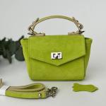 Сумка женская кожаная оливковая FM1514C