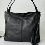 Сумка женская кожаная черная FM1521B