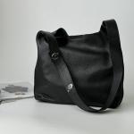 Сумка женская кожаная черная FM1482D