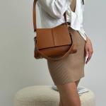 Сумка жіноча шкіряна карамельна FM1529A