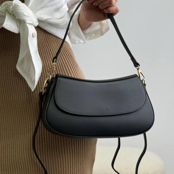 Сумка женская кожаная черная FM1532D