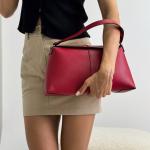 Сумка женская кожаная красная FM1533A