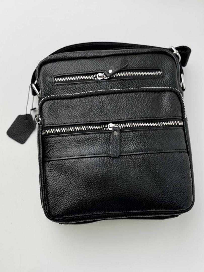 Чоловіча шкіряна чорна сумка FM1543A