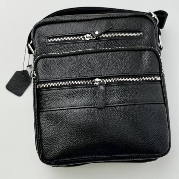 Чоловіча шкіряна чорна сумка FM1543A